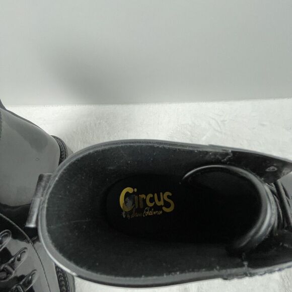 Circus by Sam Edelman Knox Women's Moto Combat Boots‎ Black Patent Leather Sz 8 - Picture 13 of 16